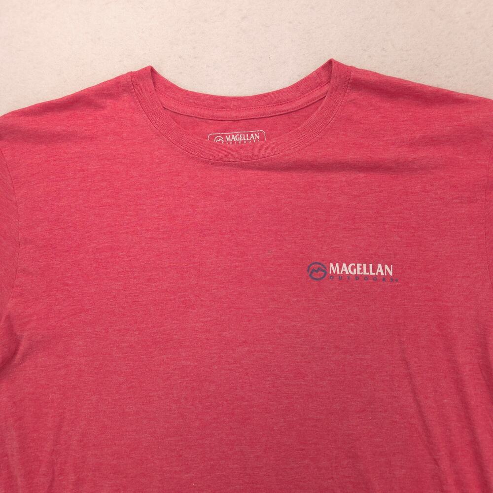 Magellan Outdoors Short Sleeve Crew Neck T-Shirt Mens Size Large L Red